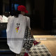 Cartoon Mickey printed stand-up collar shirt for women in 2025 new loose large top design niche covers butt
