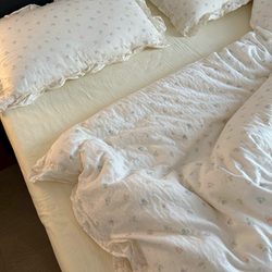 Sleep in the Clouds! Maternal and Infant-Grade Pure Cotton Double-Layer Gauze Four-Piece Set, All-Cotton Gauze Double-Layer Lace Bedding Three-Piece Set