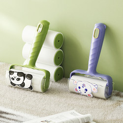 Lint Roller with Tear-Off Replacement Paper Rolls, Sticky Brush for Removing Cat Hair, Household Clothes Hair Remover, Cleaning Tool