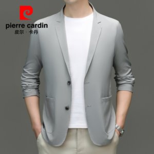 
Pierre Cardin summer sun protection casual style thin suit jacket men's simple style high-end ice silk suit men's style