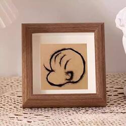 Baby Lanugo Photo Frame Newborn Baby Fetal Hair Collection Preservation Lanugo Souvenir Self-Made DIY Creative Storage