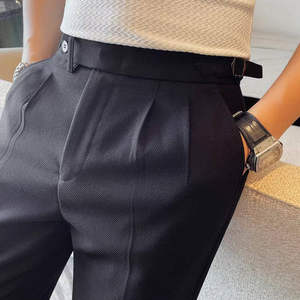 
Fashionable men's nine-point trousers, business trend, Naples drape trousers, light luxury, versatile solid color casual trousers