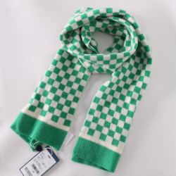 【Lian Pch】Retro Color-Blocked Plaid Scarf, Fresh and Stylish, Fashionable and Versatile Ea98