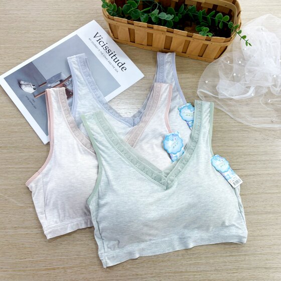 
Omefen summer girls fattening strap bra women's seamless thin lace edge beautiful back underwear fixed cup underwear