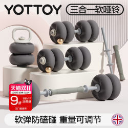 Adjustable Soft Dumbbells Kettlebells for Women's Fitness Home Equipment Barbell Plates 5kg Pair Strength Training New
