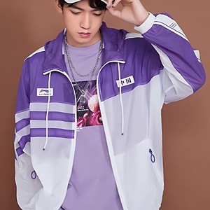 
Li Ning sports windbreaker summer men's windbreaker casual sun protection clothing quick-drying cuff sportswear jacket AFDQ163