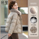 Small mother's winter short wash-free leather down jacket winter new middle-aged and elderly women's warm thickened jacket