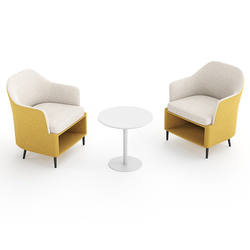 Creative Single Sofa Chair with Storage for Sales Office, Company Meeting, Negotiation, Reception, and Storage; Leisure Chair for 4S Stores