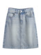 Denim skirt for women five-point midskirt for summer 2025 new casual high-waisted slim A-line hip short skirt