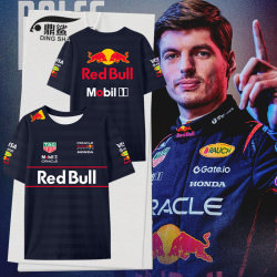 2025 Red F1 Team Racing Suit Verstappen Racing Suit Fan Quick-Drying Ice Silk Short-Sleeve T-Shirt Unisex Half-Sleeve