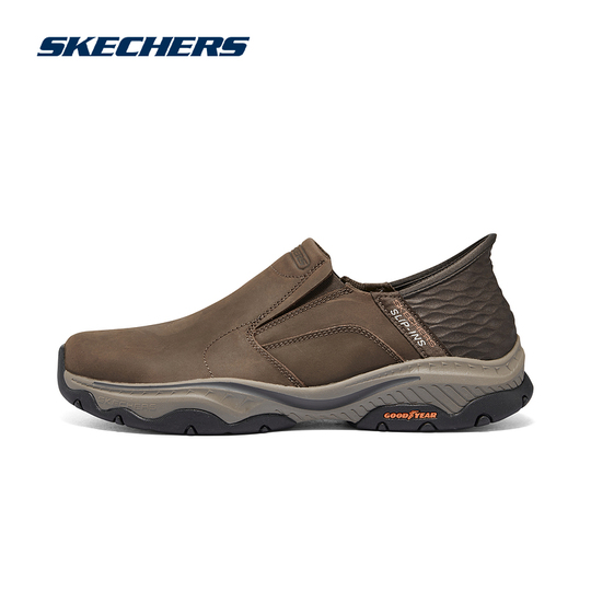 メル66997 Skechers Men's Flash 204847 Leather Low Top Shoes