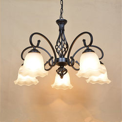 European-Style Wrought Iron Retro Simple Chandelier American-Style Living Room Dining Room Bedroom Shop Clothing Store 3568 Headlight Decoration Free Shipping