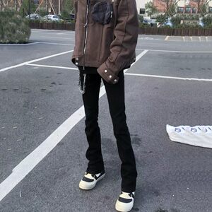 
FOG European and American high-end micro-tender black jeans trendy and versatile hip-hop casual retro pants men