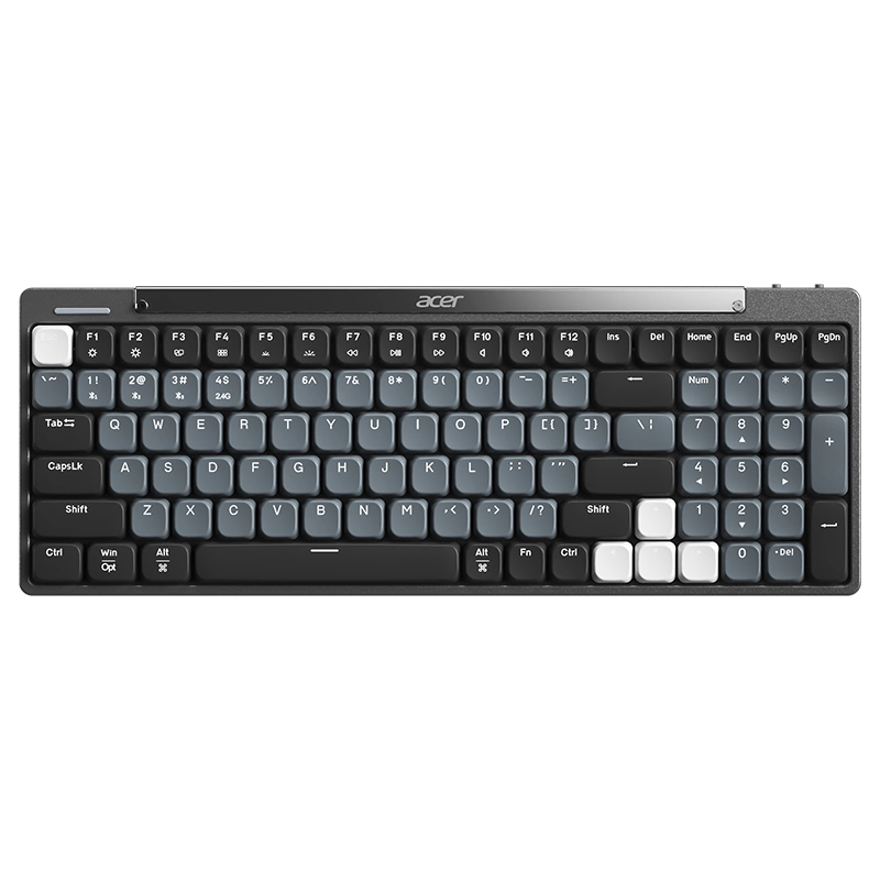Acer宏碁三模机械键盘OKR217 RGB背光OUTEMU红轴轻薄RGB电竞