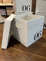 Shengbao Home Living White Cardboard Storage Box for Miscellaneous Items, Clothes, Books, and Documents, Paper Storage Box with Lid