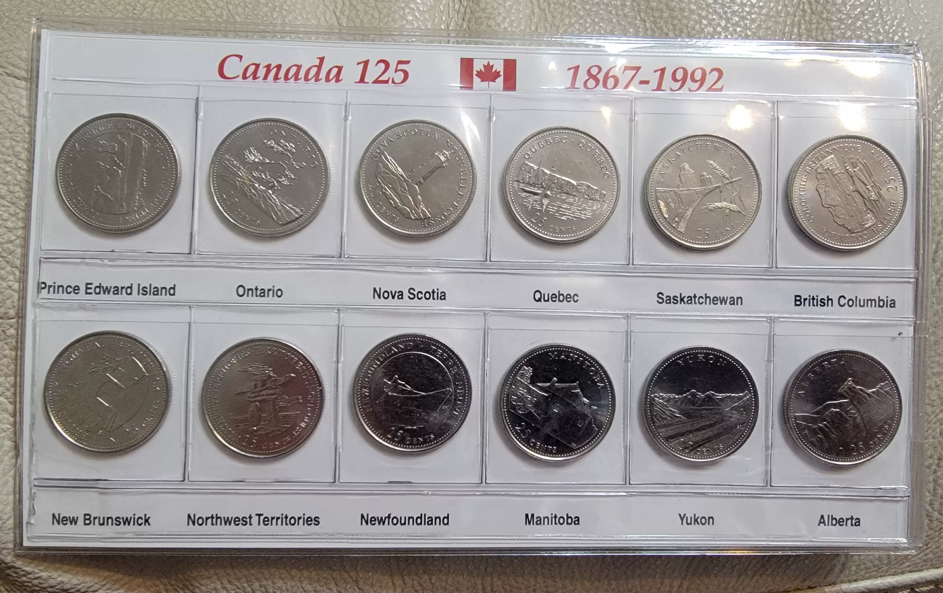 1992年カナダ銀貨12クォーター硬貨 125周年記念92.5%銀 1992年カナダ