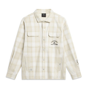 
Li Ning Wade series jacket men's spring and autumn loose casual jacket lapel breasted long sleeve top AFDU009