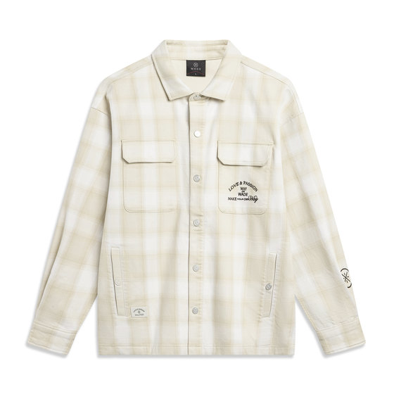 
Li Ning Wade series jacket men's spring and autumn loose casual jacket lapel breasted long sleeve top AFDU009