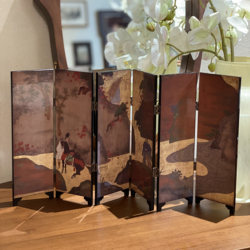Japanese-Style Retro Small Screen Desktop Ornament, Vintage Niche Art, New Chinese-Style Home Decoration Soft Furnishing