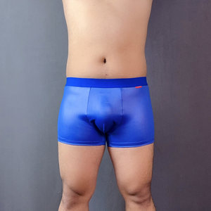 
Men's personalized imitation leather sexy silky comfortable mid-waist boxer briefs trendy men's nightclub eye-catching party performance leather pants