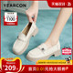 Yierkang women's shoes for spring and autumn commuting single shoes genuine leather loafers thick heel retro British style leather shoes