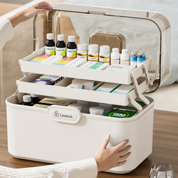 Medicine Box for Home Use, Multi-Layered, Large-Capacity Medicine Box, Large Household Medicine Storage Box, Small Medicine Box, First Aid Box