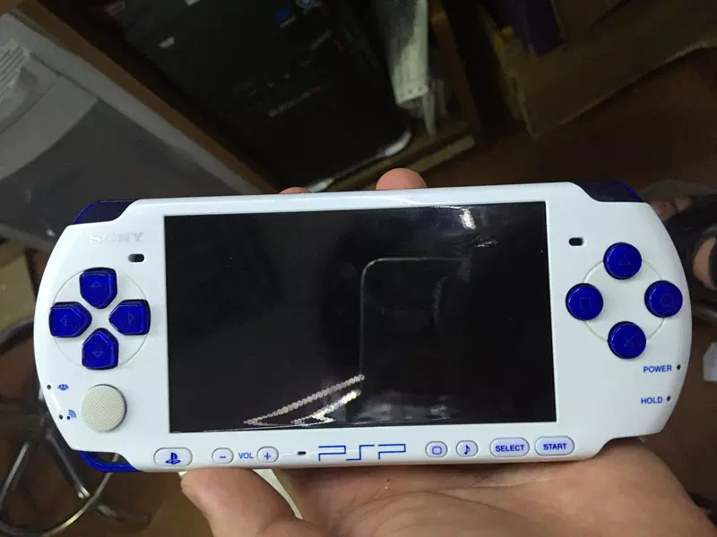 ほぼ未使用品 PSP 3000 本体 ホワイトブルー 白青 動作良好 すぐ遊べる