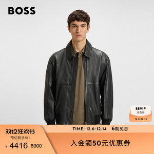 
[Bocket Jacket Sheep Leather]BOSS Boss Men's 25 Autumn Loose Sheep Leather Clothes