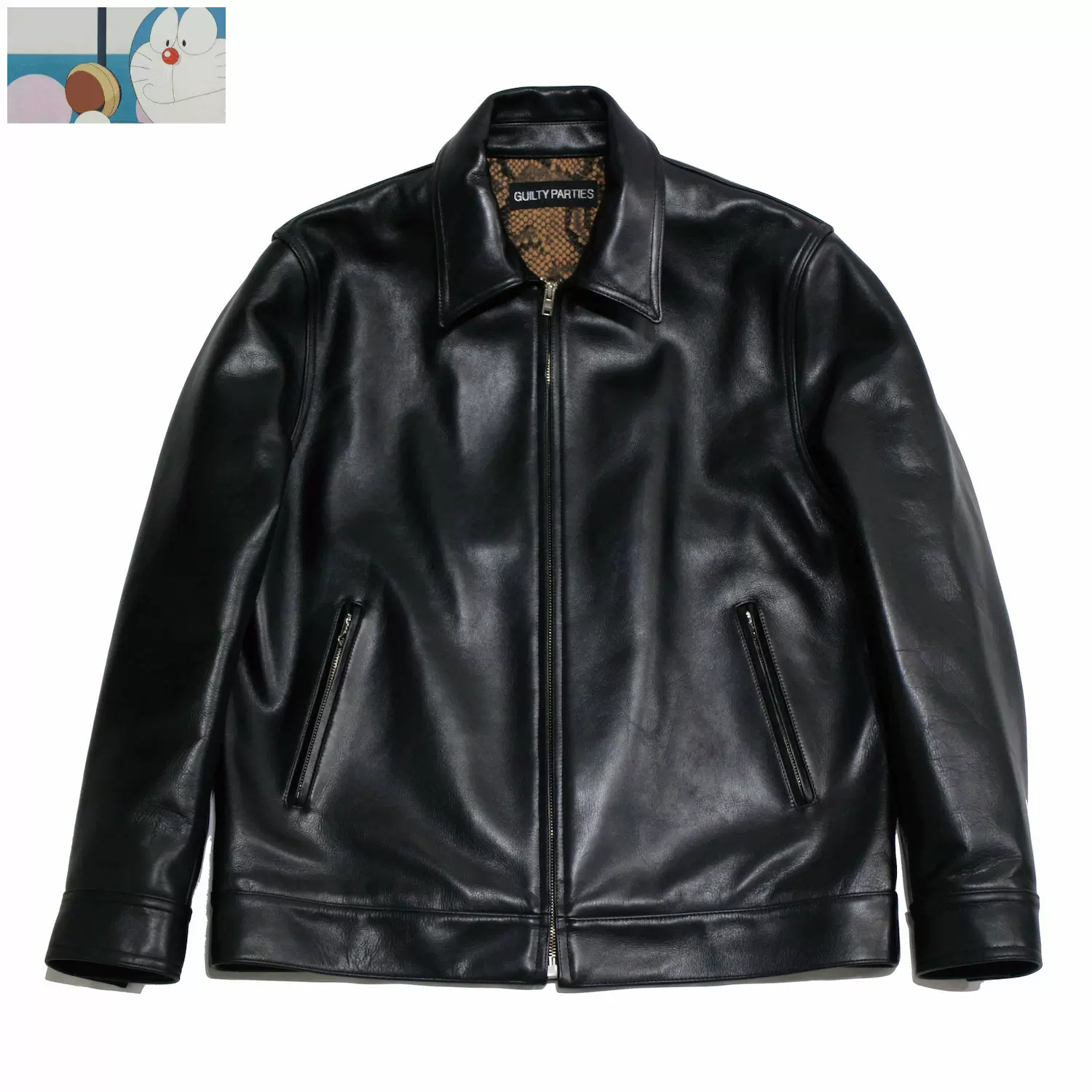 订购】WACKO MARIA 22AW SINGLE RIDERS LEATHER 蛇纹皮衣夹克-Taobao