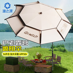 Yuzhiyuan No-Installation Canopy Umbrella for Camping Car, Outdoor Folding No-Installation Black-Coated Sunscreen Tent and Sunshade