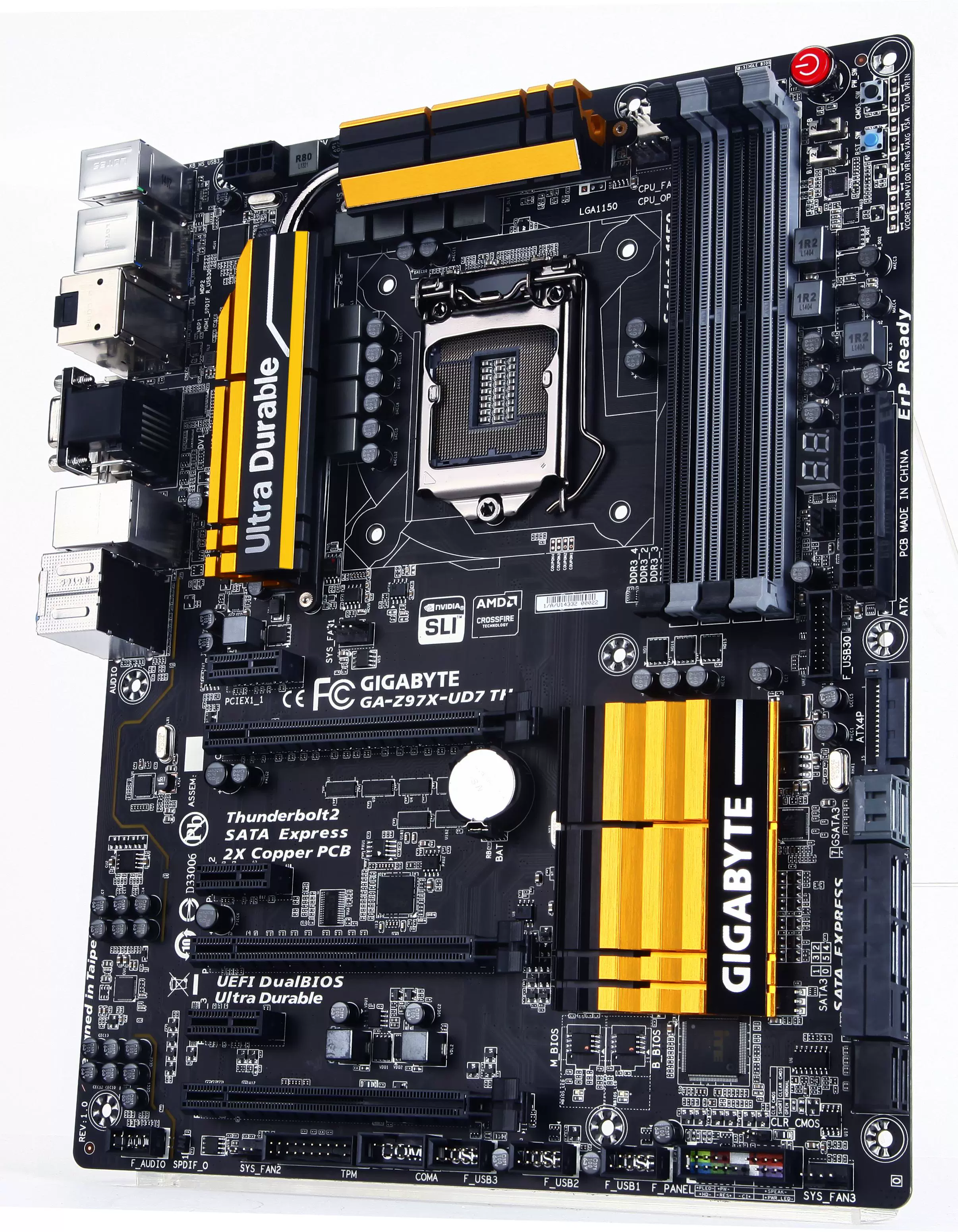 库存没上过机gigabyte技嘉z97xud7th1150主板z97大板sli