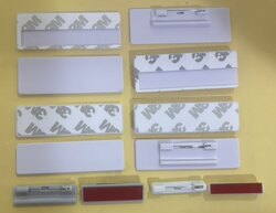 Stainless Steel Name Badge Pin, White Integrated Pin, Employee Number Plate Adhesive Pin, Self-Adhesive Pin Accessories