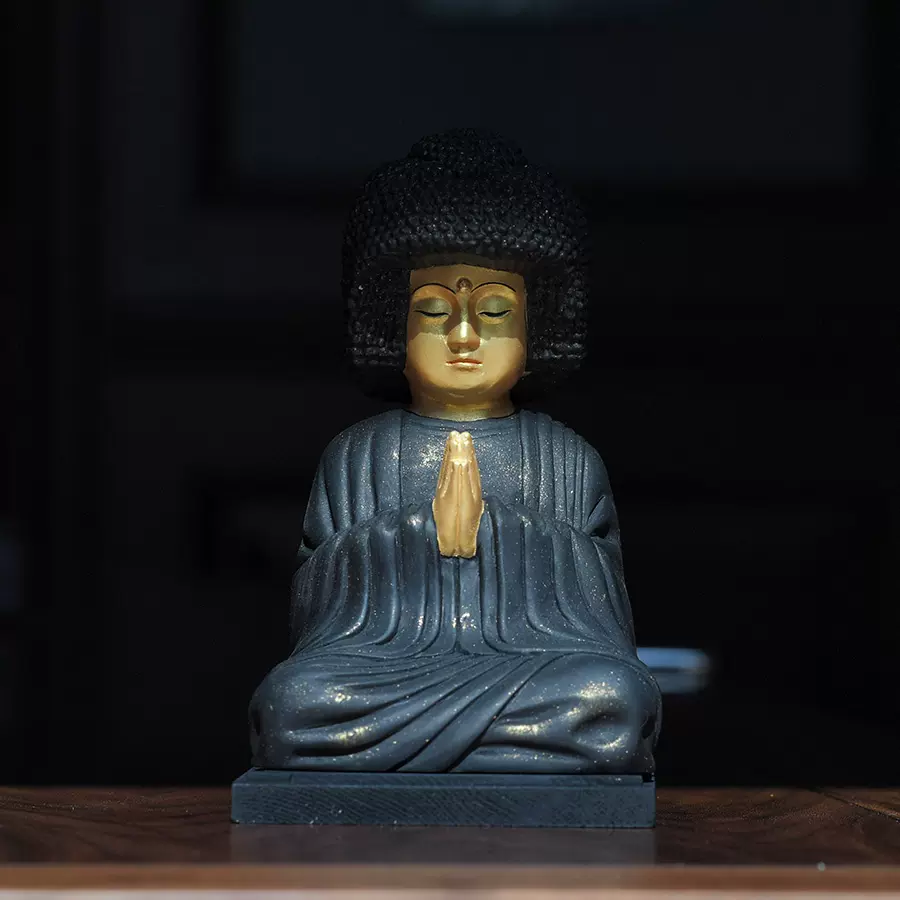 黄楊　２.５寸　阿弥陀如来 033 黄楊 2.5寸 阿弥陀如来 033