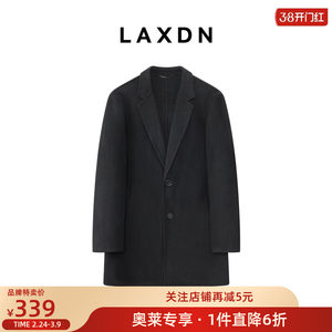 
[70% Wool] Lexton Woolen Jacket Men's 2024 New Winter Warm Thicken Trench Coat Mid-length Coat