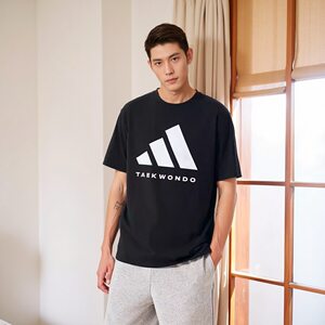 
adidas new black and white summer men and women casual sports t-shirt short-sleeved adiCLTS24TK-BW