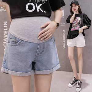 
Clearance maternity denim shorts summer thin outer wear maternity shorts three-quarter casual pants leggings summer wear