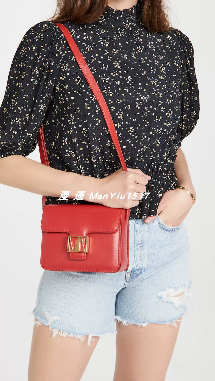 代购manu Atelier Mini Roxy 牛皮迷你小方包斜挎包单肩包