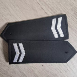 Security Guard Black Name Badge Number Plate Metal Accessories Small Round Hole Shoulder Badge Hard Cloth Sleeve Curved Shoulder Soft Name Plate