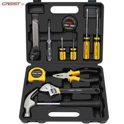Tool Set for Household Daily Maintenance, Home Repair Hardware, Vise, Hammer, Wrench, Pliers Combination Box