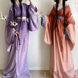 
New Moon Collection [Luo Shang] Hanfu female Da Qiao Xiao Qiao cos Warring States robe trailing collar restoration super fairy autumn and winter