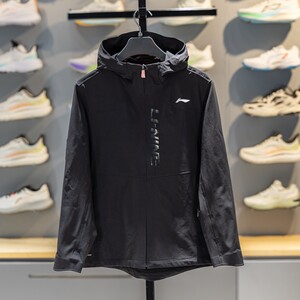 
Li Ning Sports Windbreaker Men's 2026 New Hooded Jacket Top Windproof Clothing Woven Fitness Jacket AFDW429