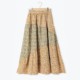 SM2 sweet small fresh floral handle elastic waist forest style small fresh large A-line long skirt with pocket women's clothing
