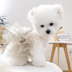 Petcircle Pet Circle Spring and Summer Pet Clothing Dog and Cat Clothes Camellia Lace Skirt