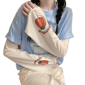 Zhao Liying's same style large size loose ice silk sun protection sleeves for women summer driving ice sleeve protective arm gloves
