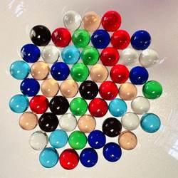 16mm Nostalgic Children's Toy Translucent Colorful Solid Color Glass Beads Glass Balls DIY Mosaic Decoration Embellishment