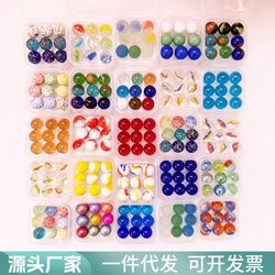16mm Collectible Glass Marbles, Two-Yuan Store, Street Stall, Stationery Store, School Vicinity, Blind Box, Stall Merchandise, Small Items, Rewards