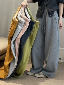 左维8560正品秋季新款时尚百搭宽松显瘦卫裤洋气百搭加绒款