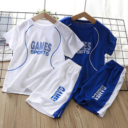 Children's Sportswear Baby T-Shirt Short-Sleeved Sports Suit Boys Summer Breathable Quick-Drying Clothes Boys Two-Piece Set
