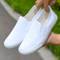 New Style White Sneakers for Men and Women, Canvas Shoes, Gymnastics and Dance Performance Shoes, White Sneakers for Morning Exercises, Martial Arts Shoes, Nurse Work Shoes