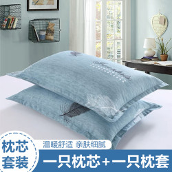 Pillowcase and Pillow Core Set, Cervical Spine Protection, Aids Sleep, Adult Household Use, Small Full-Size Pillow, Student Dormitory, Single Male